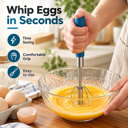 Press-Action Rotary Whisk
